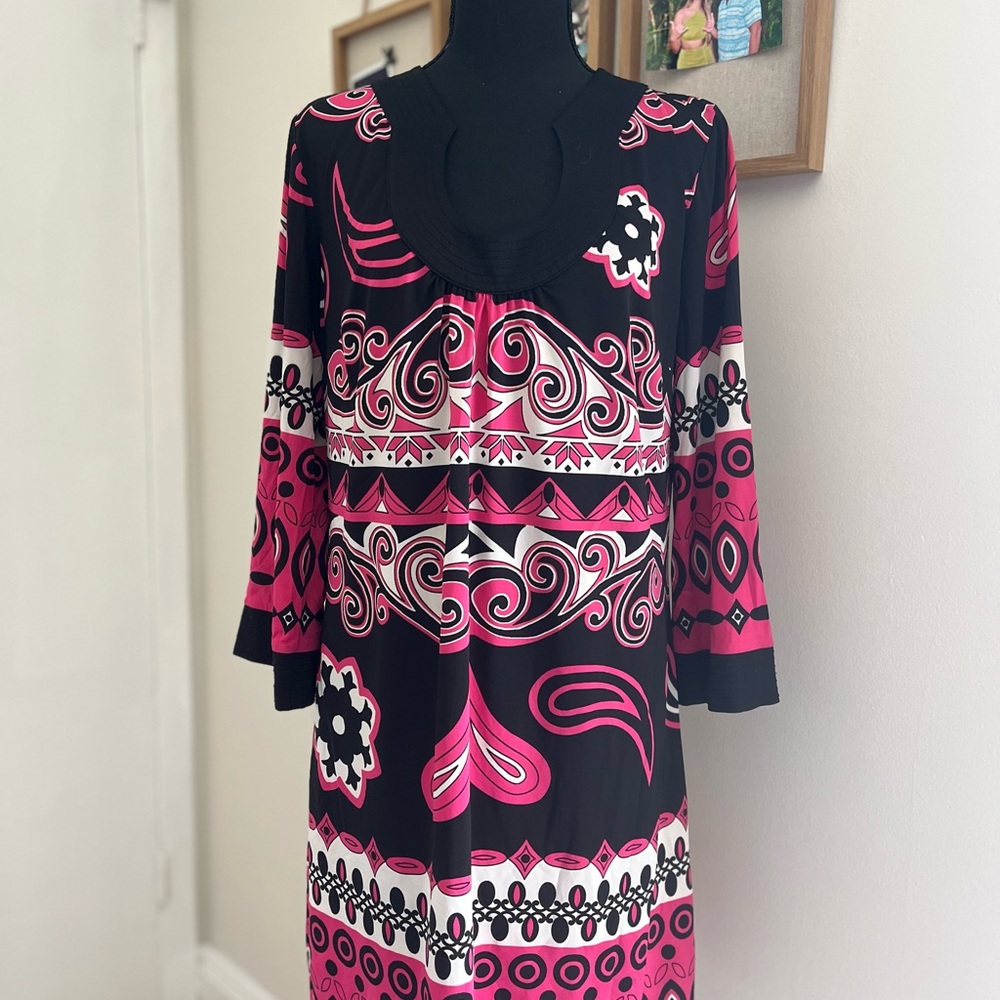 INC International Concepts Pink and Black Dress